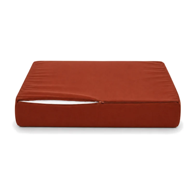 Ensemble Coussins Salon Jardin 60x60 Terracotta - Déhoussable & Anti-UV (Assise + Dossier)