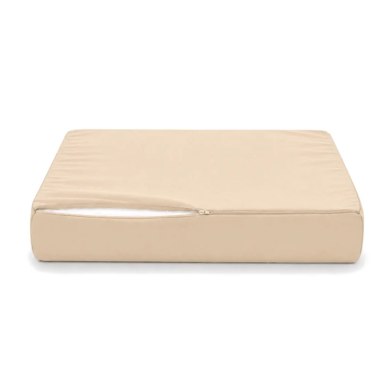 Ensemble Coussins Salon Jardin 60x60 Beige - Déhoussable & Anti-UV (Assise + Dossier)