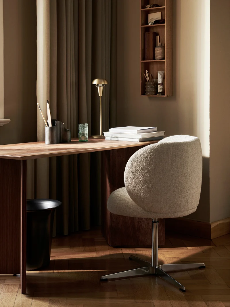 Rico Dining Chair - Swivel - Bouclé - Off-White