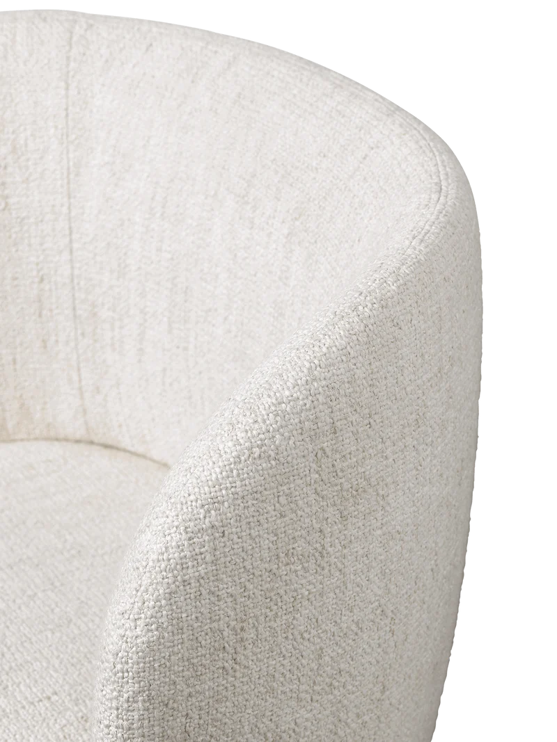Rico Dining Chair - Swivel - Bouclé - Off-White