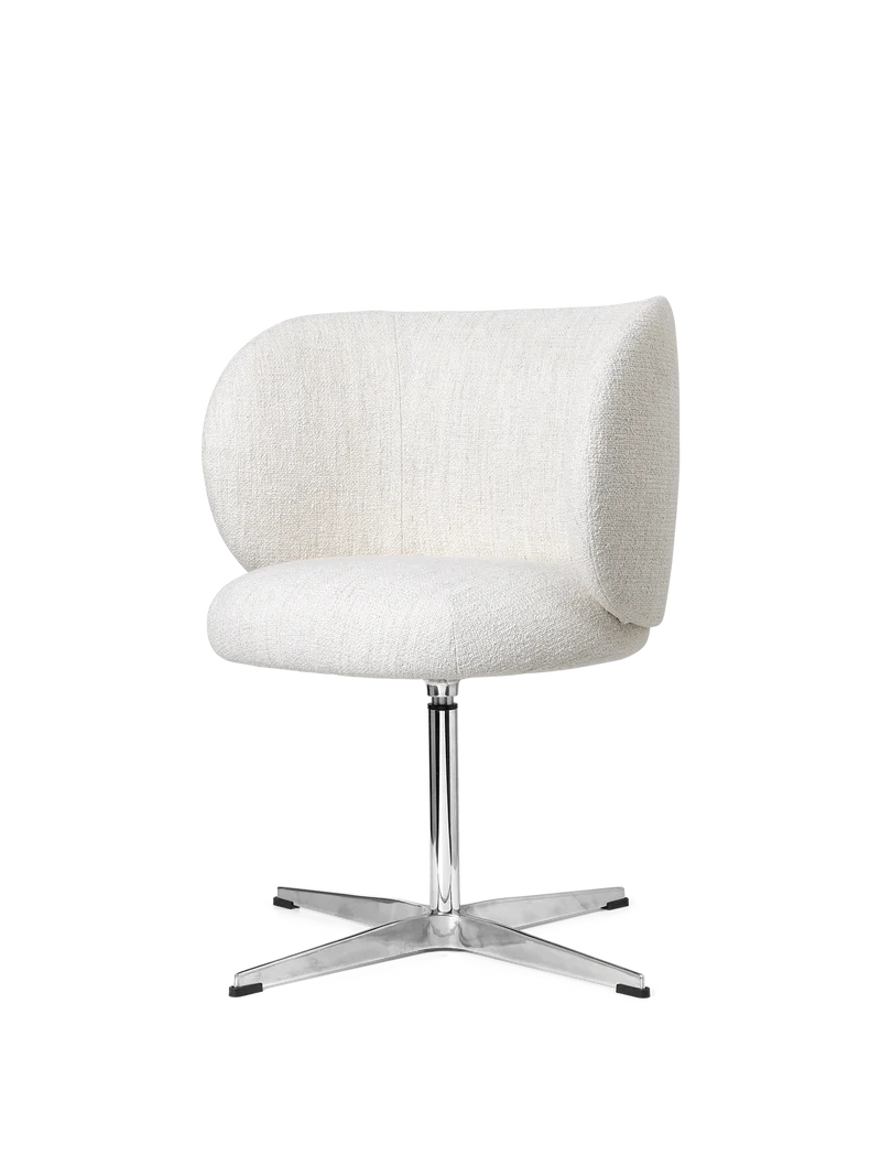 Rico Dining Chair - Swivel - Bouclé - Off-White