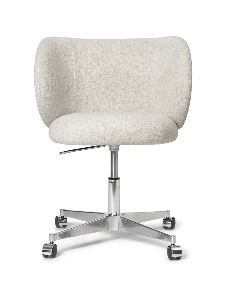 Rico Dining Chair - Castors - Bouclé - Off-White