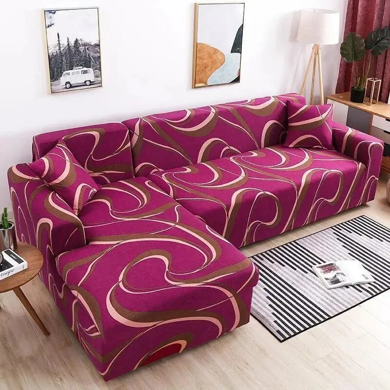 Motif Khan - Housse de Canapé d’Angle Extensible