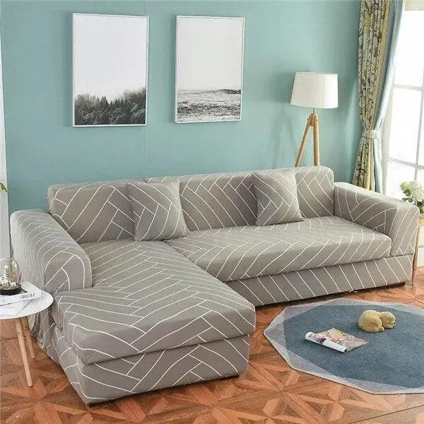 Motif Hadar - Housse de Canapé d’Angle Extensible