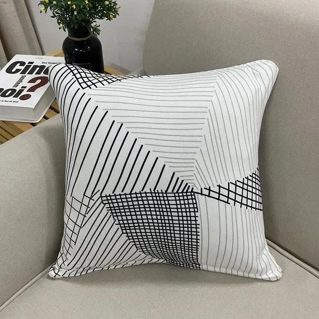 Housse de Coussin - Triangle Scandinave - Lot de 2 (45x45cm)