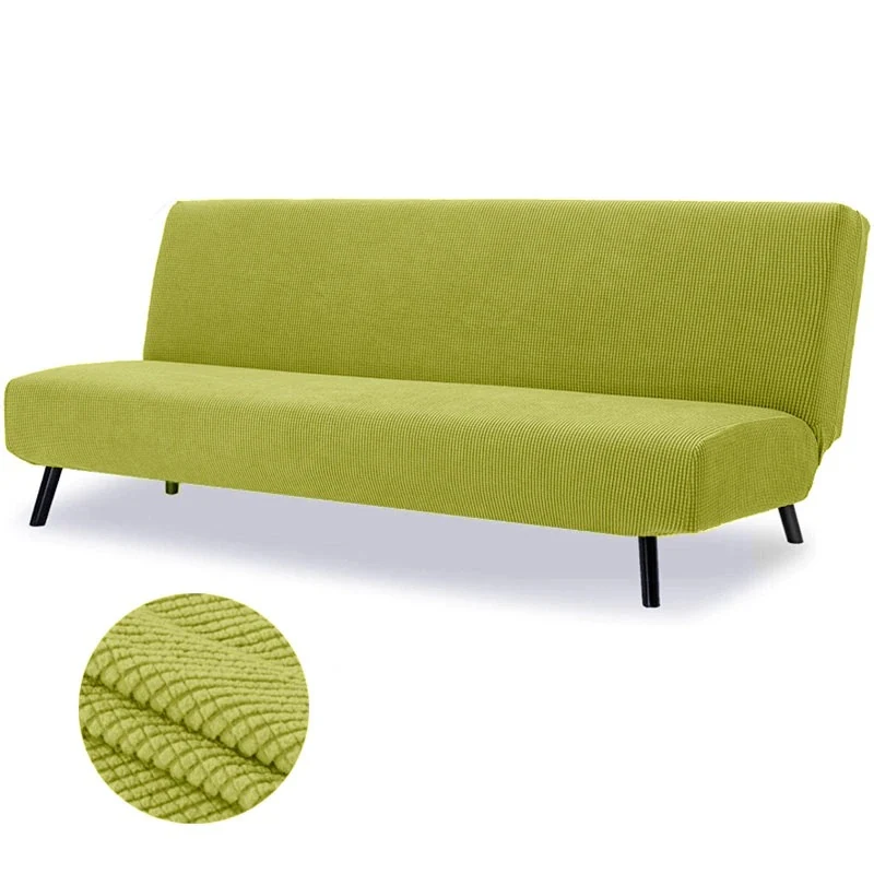 Housse pour clic clac motif jacquard vert - Housse pour canapé clic clac