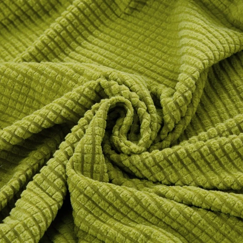 Housse pour clic clac motif jacquard vert - Housse pour canapé clic clac