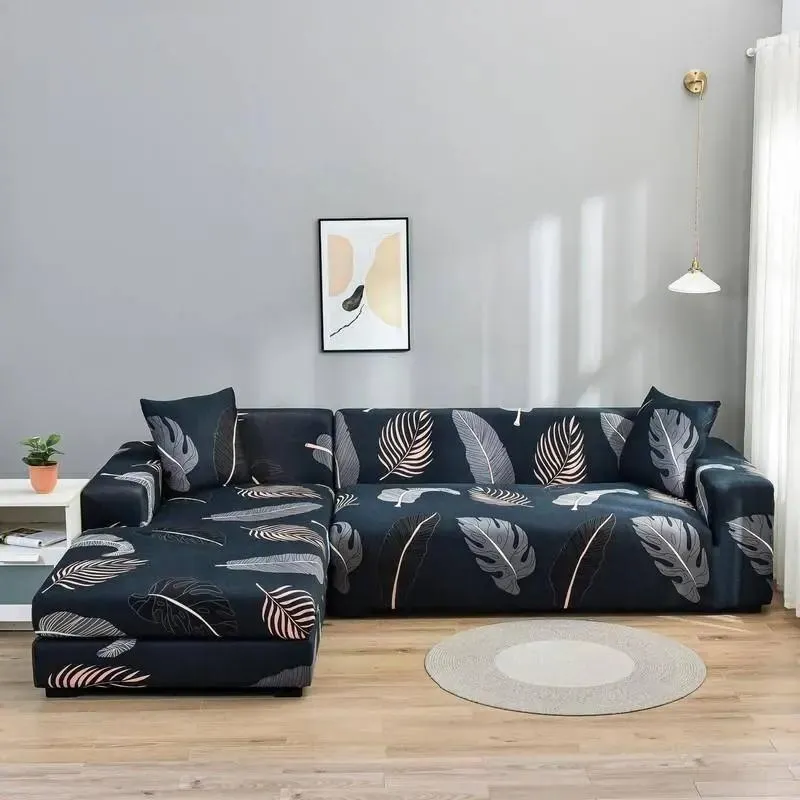 Motif Baniace - Housse de Canapé d’Angle Extensible