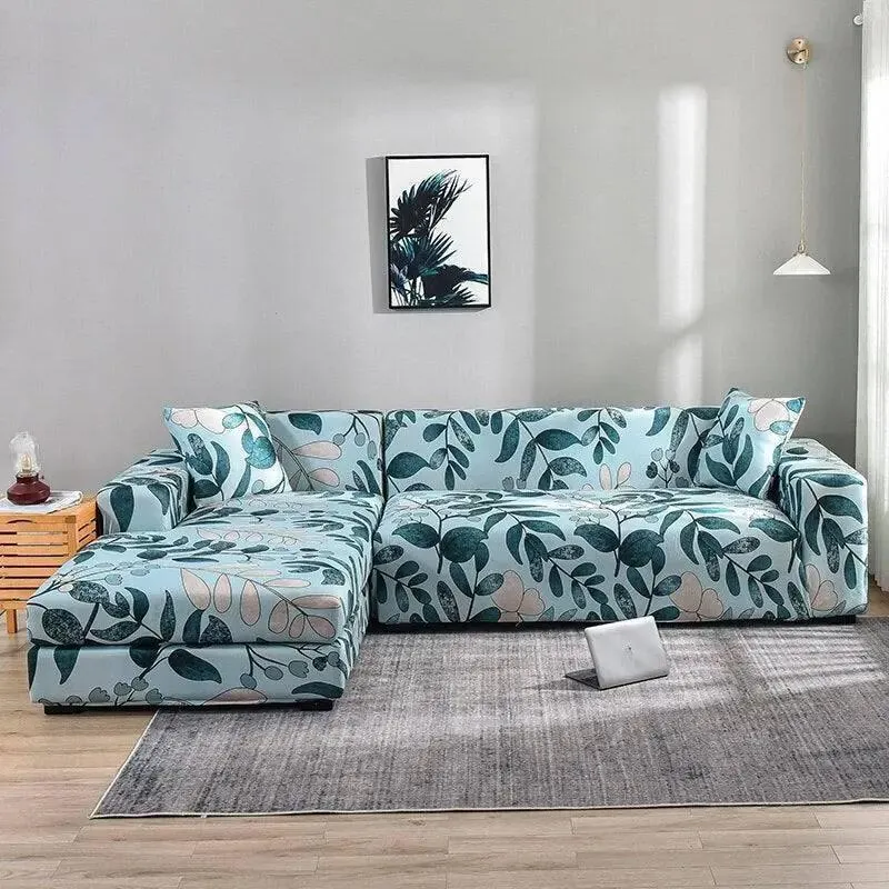 Motif Tige - Housse de Canapé d’Angle Extensible
