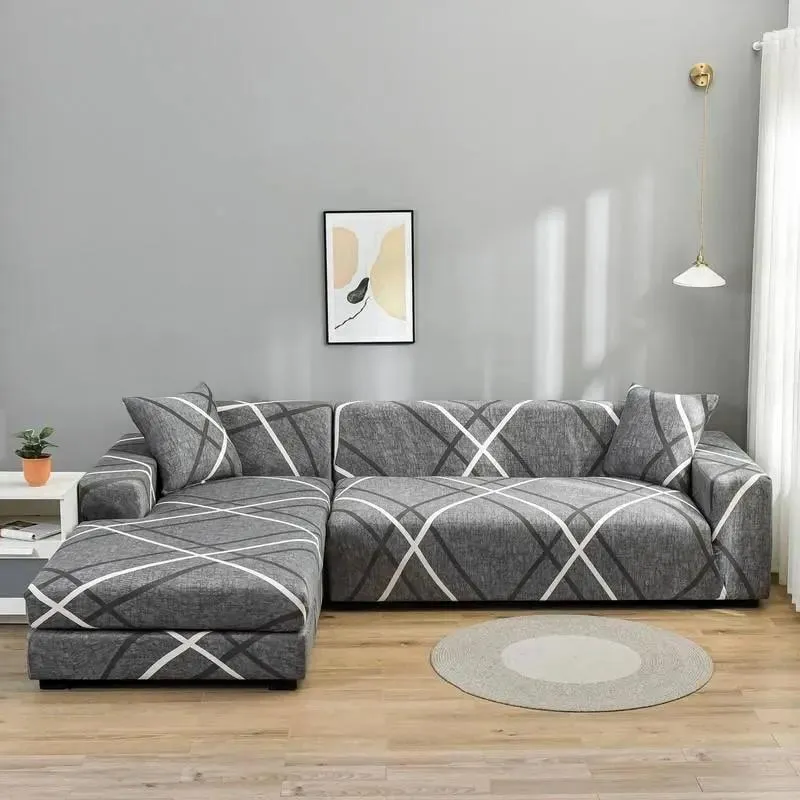 Motif Eva - Housse de Canapé d’Angle Extensible