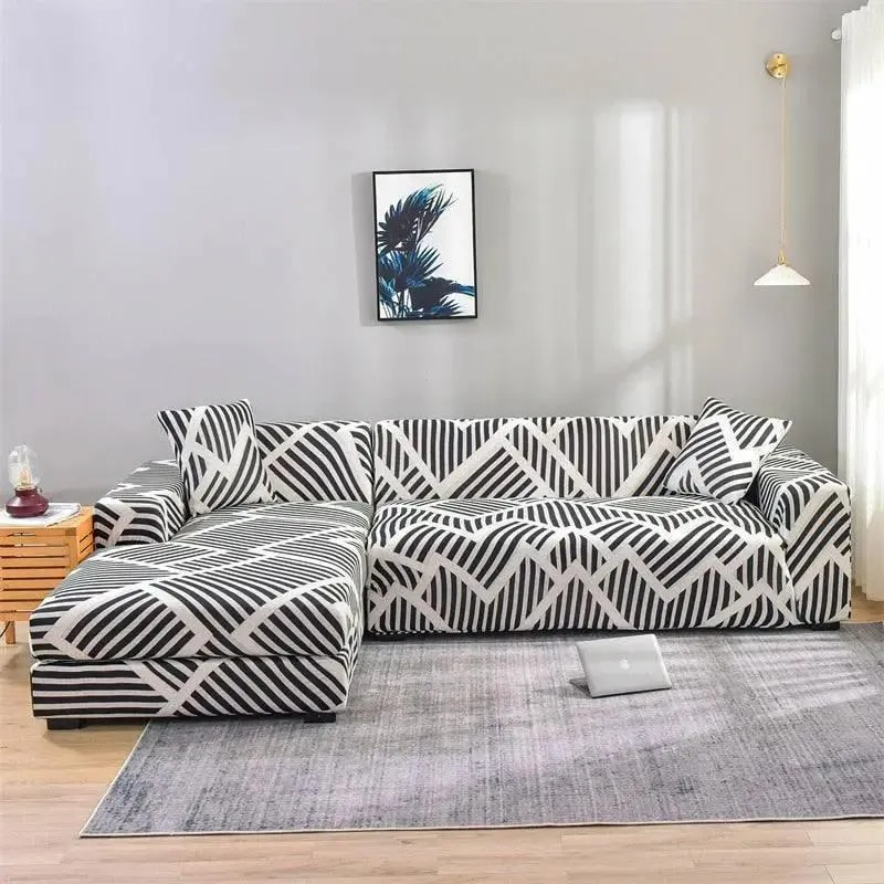 Motif Volas - Housse de Canapé d’Angle Extensible