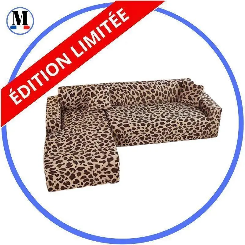 Motif Léopard - Housse de Canapé d’Angle Extensible
