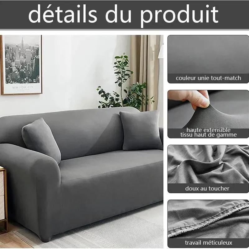 Housse de Canapé d’Angle Gris Hadès
