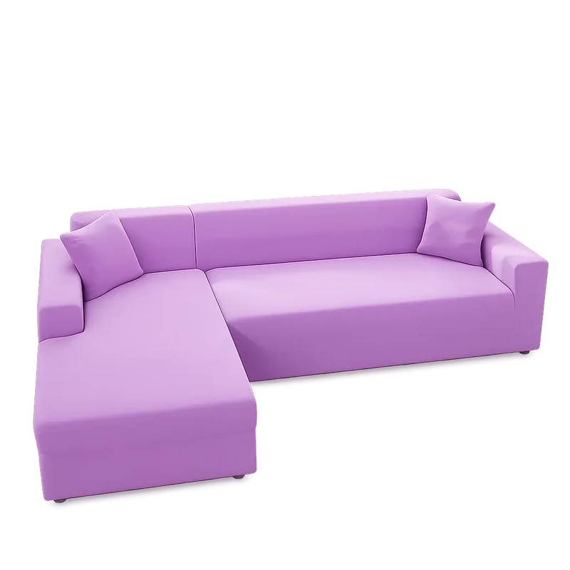 Housse de Canapé d’Angle Violet Clair