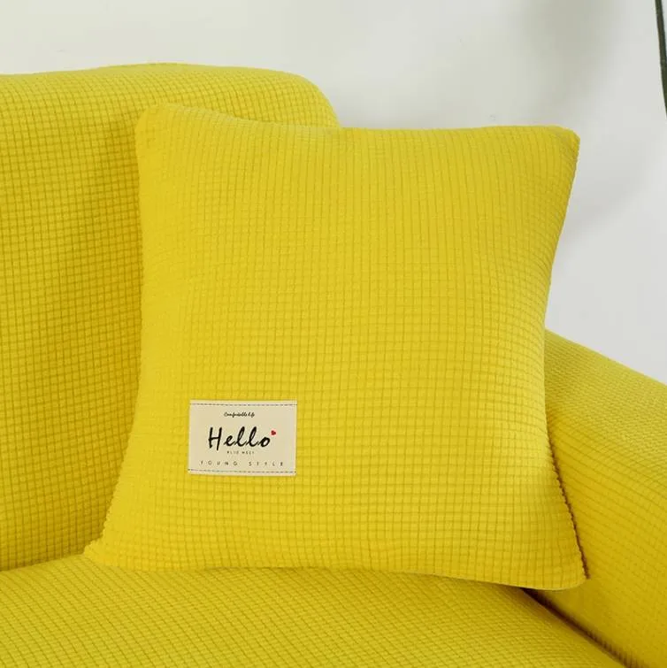 Housse de Canapé d'Angle Universelle - Jaune - Protection Optimale