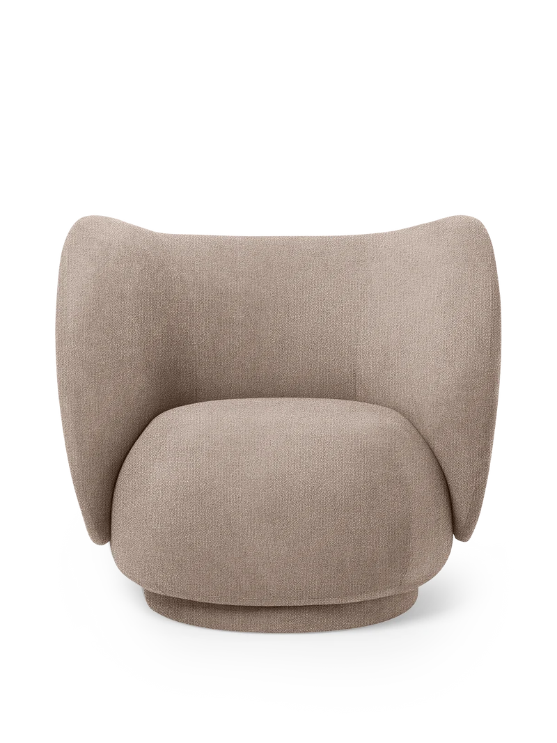 Rico Lounge Chair - Swivel - Bouclé - Sand
