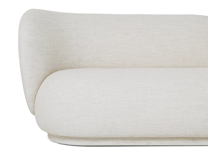 Rico Divan Left - Bouclé - Off-White