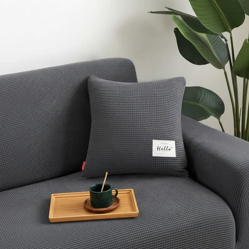 Housse pour canapé d'angle universelle gris - Protege canapé angle en polyester pour domicile