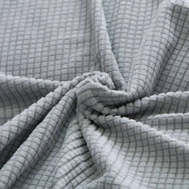 Housse canapé d'angle universelle à design matelassé - Plaid canapé d'angle gris pour maison