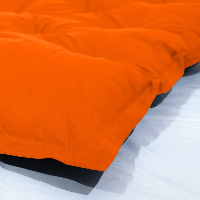 Matelas de Sol XXL 195x100 Orange - Épais 15cm (Lit d'Appoint & Jeu)