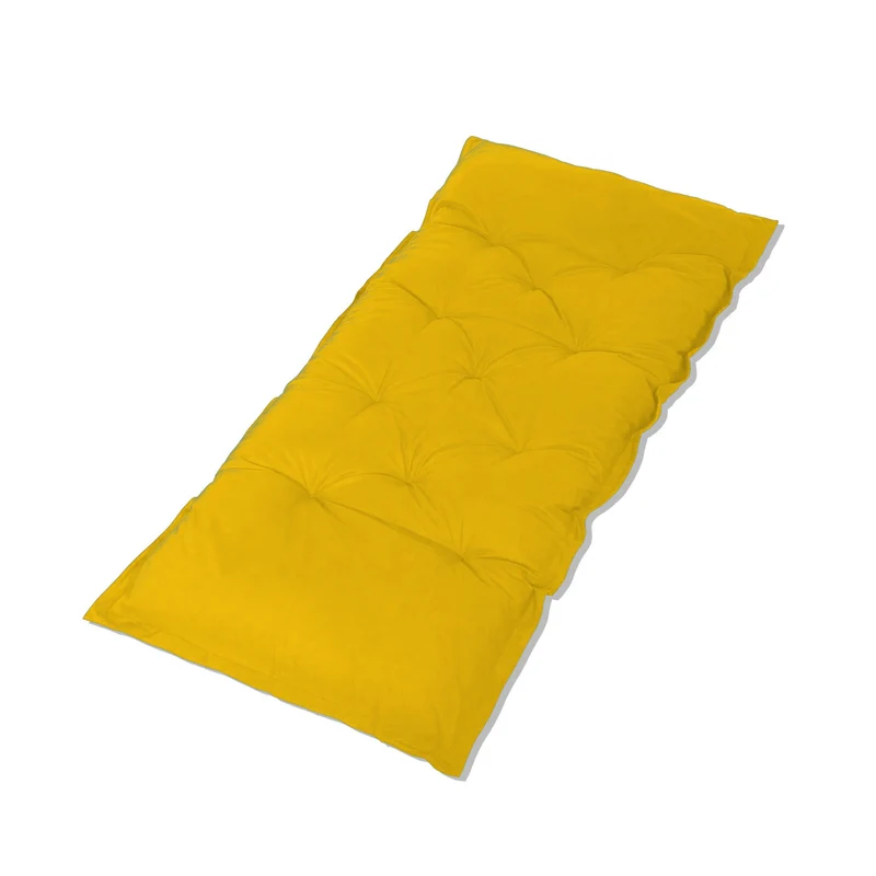 Matelas de Sol XXL 195x100 Jaune - Épais 15cm (Lit d'Appoint & Jeu)