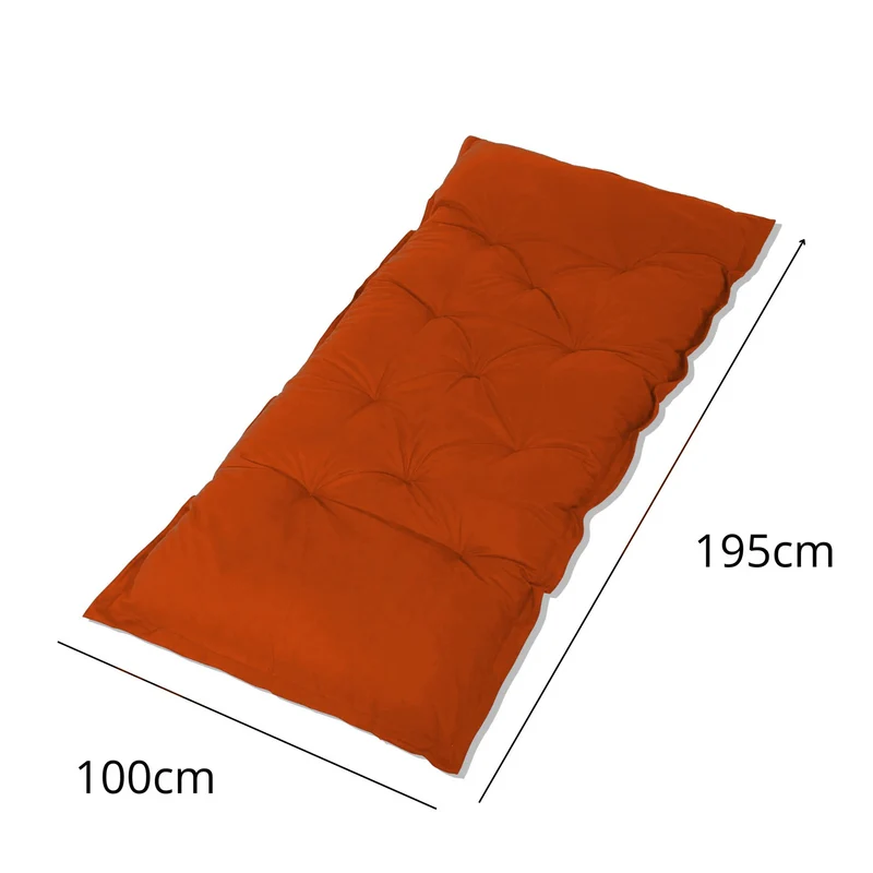 Matelas de Sol XXL 195x100 Terracotta - Épais 15cm (Lit d'Appoint & Jeu)