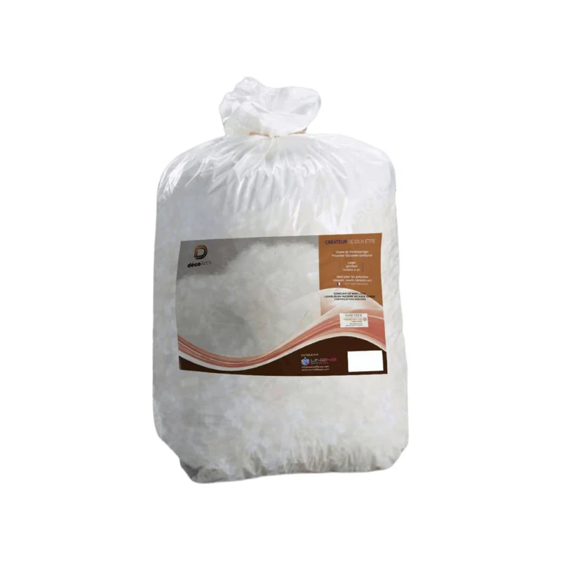 Sac 1kg Ouate de Rembourrage - Fibre Polyester Siliconée (Coussins & Peluches)