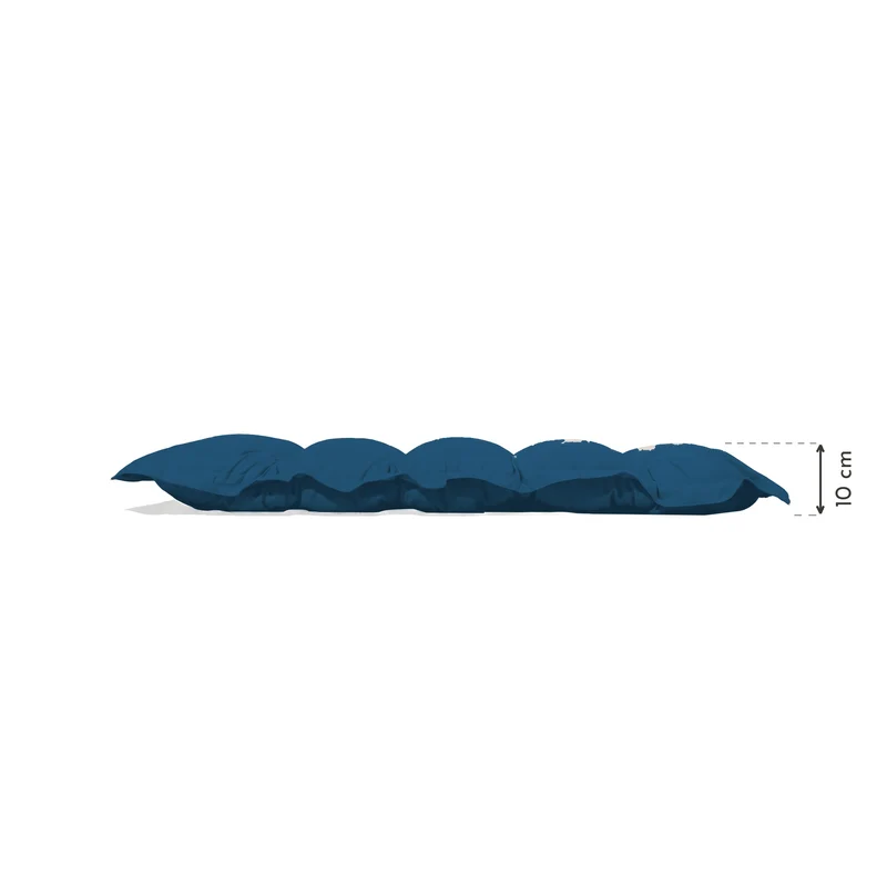 Coussin Banc & Sol Capitonné 120x60 Bleu Pétrole - Épais 10cm (Polyvalent)