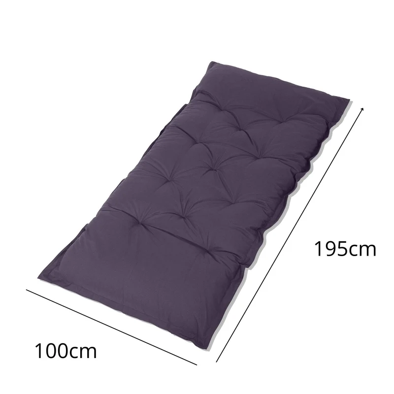 Matelas de Sol XXL 195x100 Gris Carbone - Épais 15cm (Lit d'Appoint & Jeu)