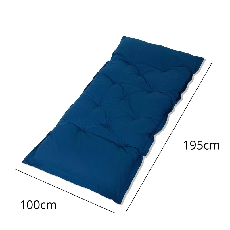 Matelas de Sol XXL 195x100 Bleu Pétrole - Épais 15cm (Lit d'Appoint & Jeu)