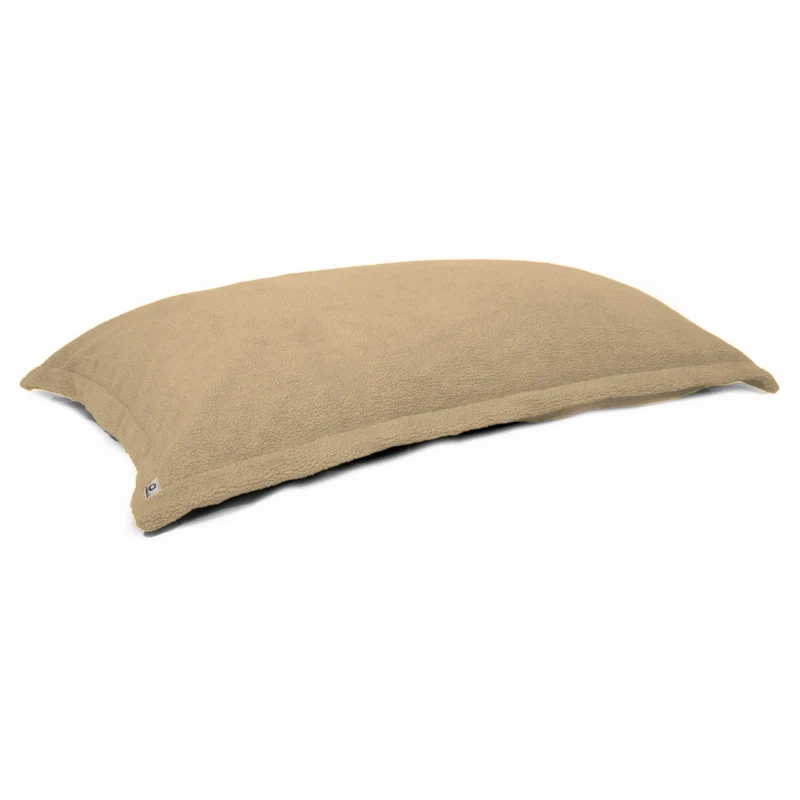 Pouf Coussin Géant XL 150x100 Beige - Sherpa & Mousse (Cocon de Sol)