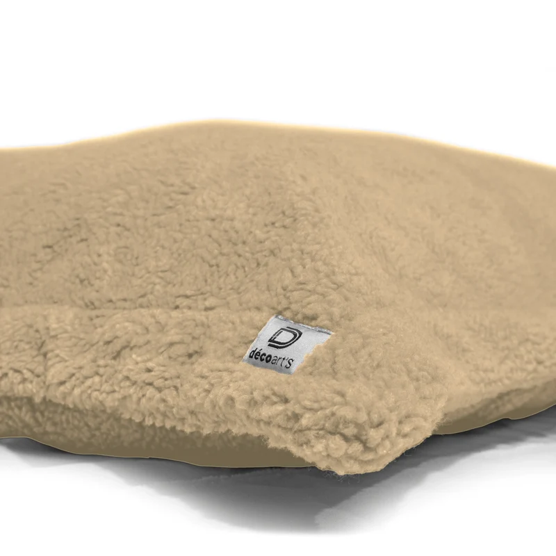 Pouf Coussin Géant XL 150x100 Beige - Sherpa & Mousse (Cocon de Sol)