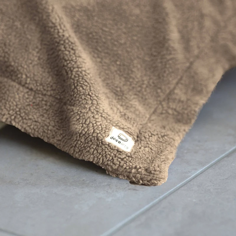 Pouf Géant XXL 190x155 Beige - Sherpa & Mousse (Canapé de Sol 2 Places)