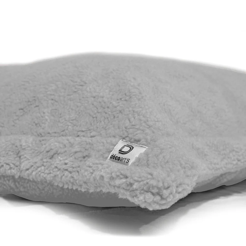 Pouf Coussin Géant XL 150x100 Gris Galet - Sherpa & Mousse (Cocon de Sol)