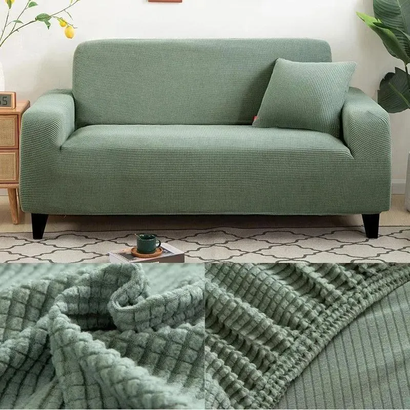 Microfibre Vert d'eau - Housse de Canapé Extensible