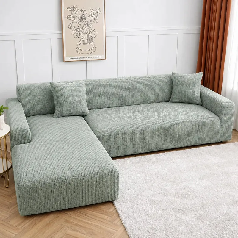 Microfibre Vert d'eau - Housse de Canapé Extensible