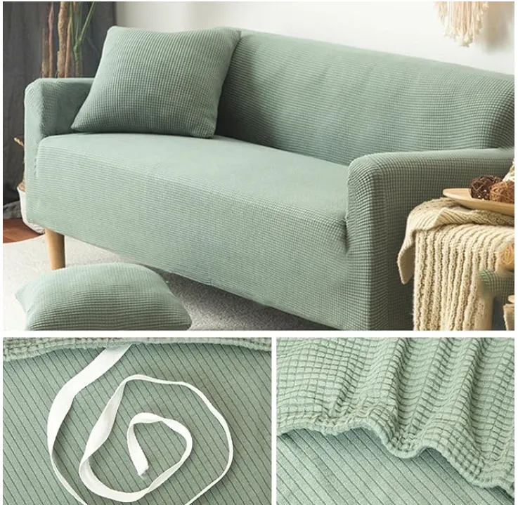 Microfibre Vert d'eau - Housse de Canapé Extensible