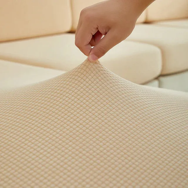 Microfibre Beige - Housse de Canapé Extensible
