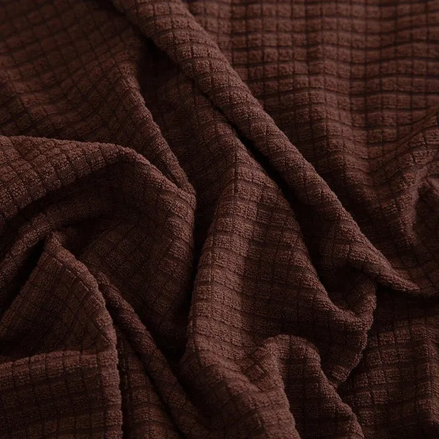 Microfibre Marron Café - Housse de Canapé Extensible