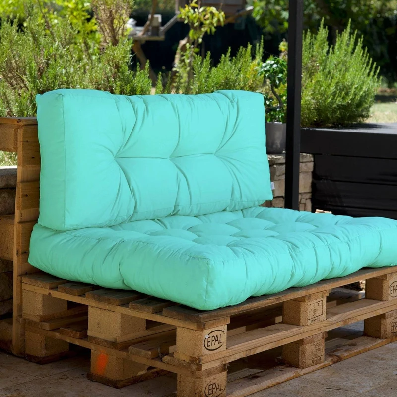 Ensemble Coussins Palette 120x80 Vert Mint - Imperméable & Épais 15cm