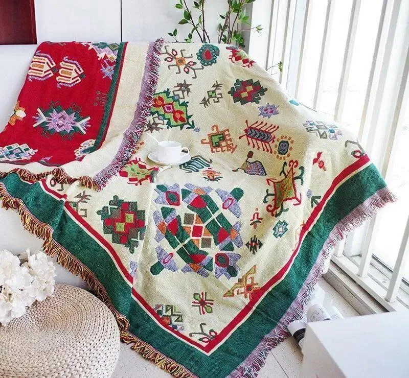 Jeté de Canapé et Fauteuil Tissage Motif - 130x180cm