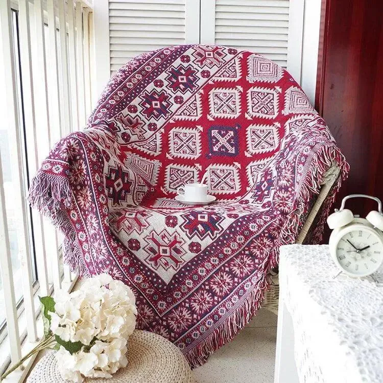 Jeté de Canapé et Fauteuil Tissage Motif - 130x180cm