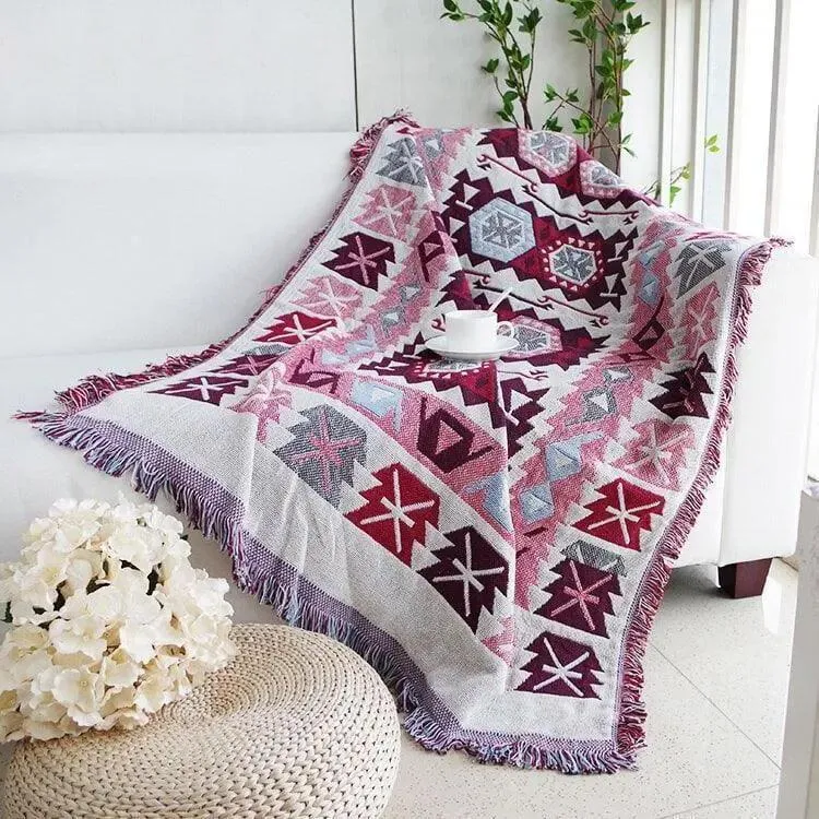 Jeté de Canapé et Fauteuil Tissage Motif - 130x180cm