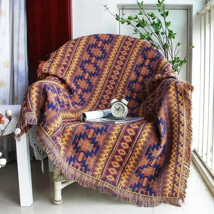 Jeté de Canapé et Fauteuil Tissage Motif - 130x180cm