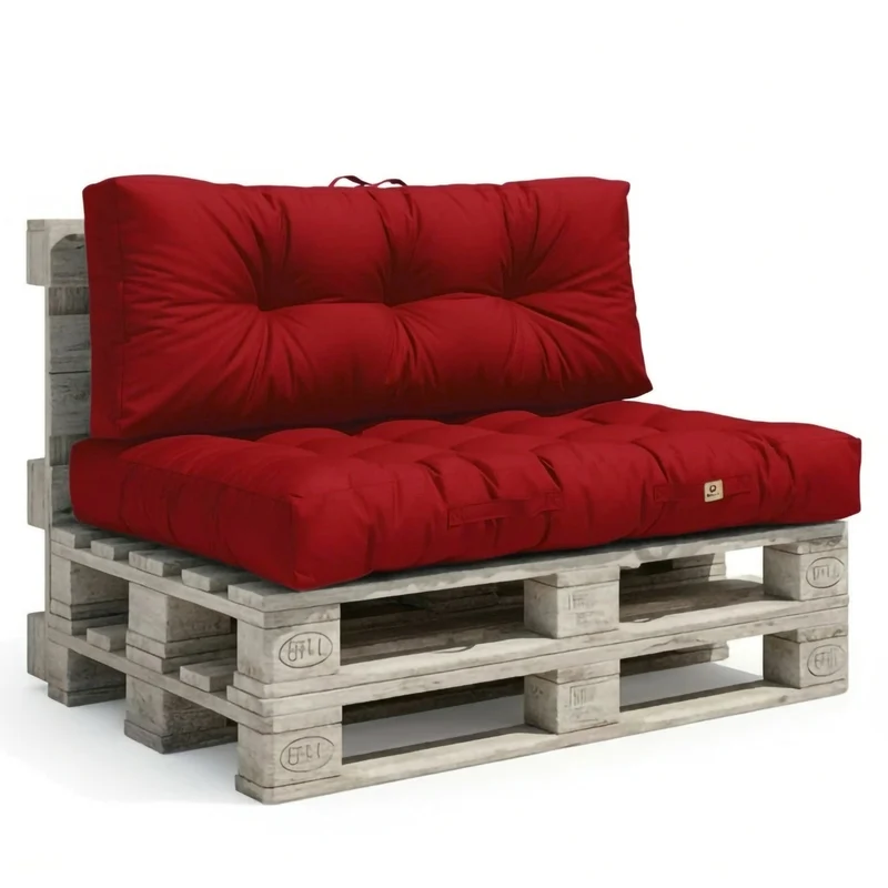 Ensemble Coussins Palette 120x80 Rouge Piment - Imperméable & Épais 15cm