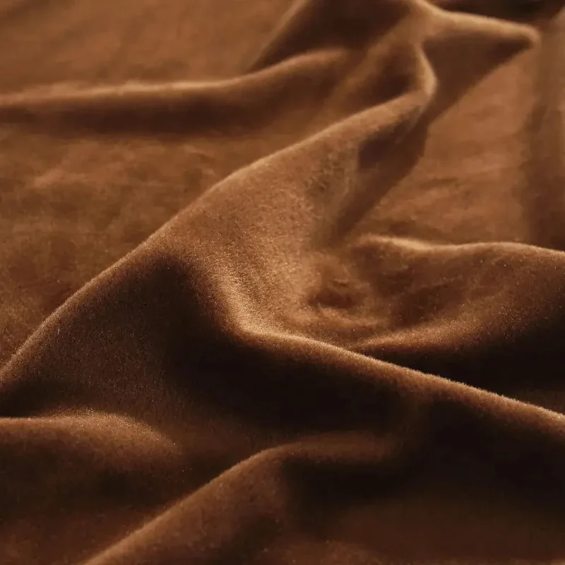 Housse de Canapé d’Angle Velours Marron