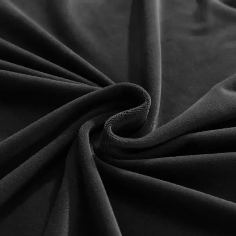 Housse de Canapé d’Angle Velours Noir