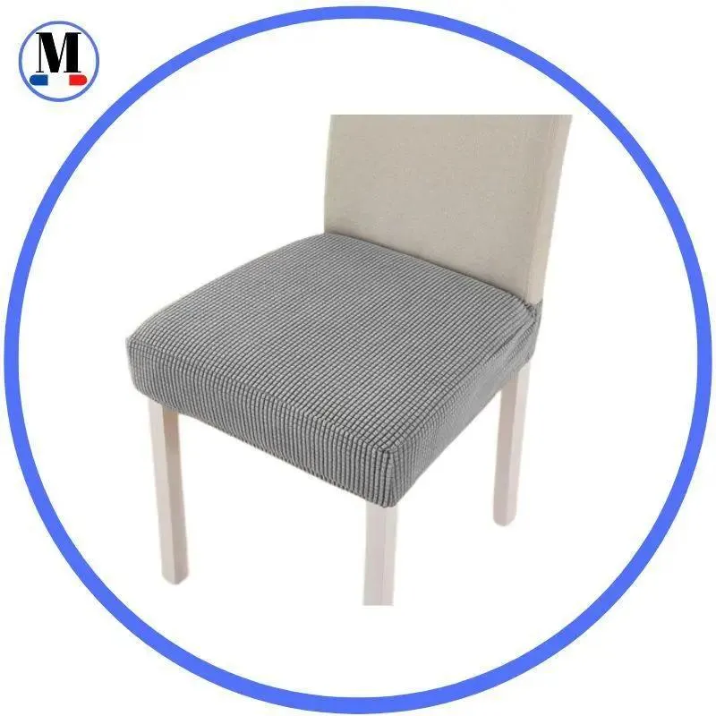 Housse de Chaise Assise Gris Clair