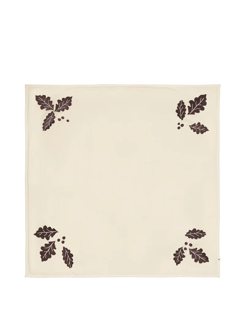 Oak Christmas Tree Blanket - Square - Natural