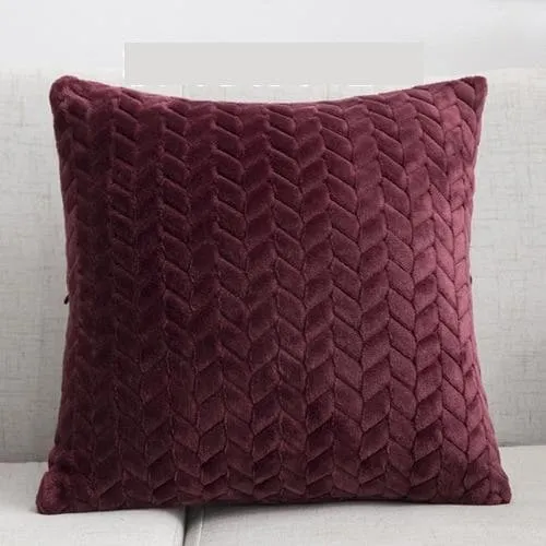 Housse de Coussin Peluche Entrelacé